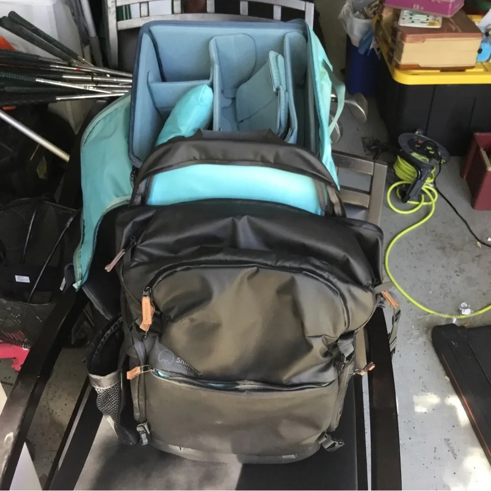 Shimoda explore Black Men's Backpack with Turquoise Packing Cube